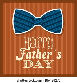 Fathers day design over orange background, vector illustration