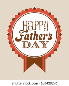 Fathers day design over orange background, vector illustration