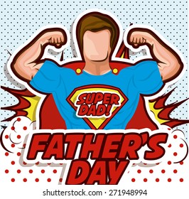 Fathers day design over pointed background, vector illustration