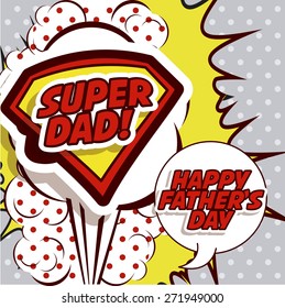 Fathers day design over pointed background, vector illustration