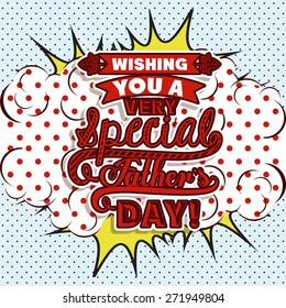 Fathers day design over pointed background, vector illustration