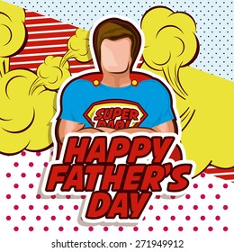 Fathers day design over pointed background, vector illustration