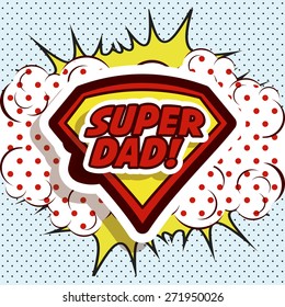 Fathers day design over pointed background, vector illustration