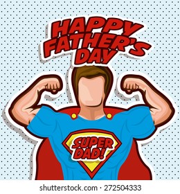 Fathers day design over pointed background, vector illustration