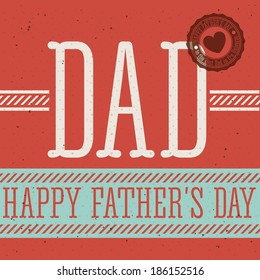 Fathers  day design over red background, vector illustration