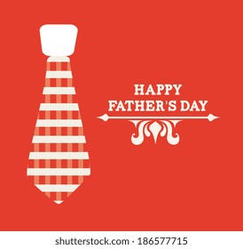 Fathers day design over red background, vector illustration