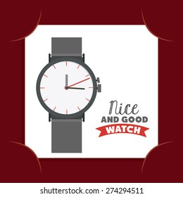 Fathers day design over red background, vector illustration