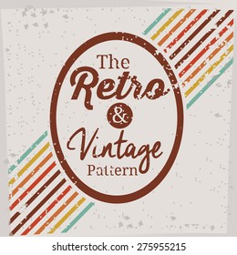 Fathers day design over retro background with a label, vector illustration