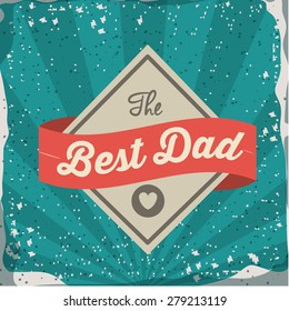 Fathers day design over retro background, vector illustration 