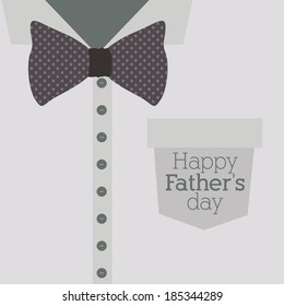 Fathers day design over shirt texture background, vector illustration