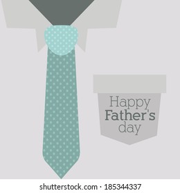 Fathers day design over shirt texture background, vector illustration