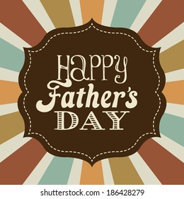 Fathers day design over stripes background, vector illustration