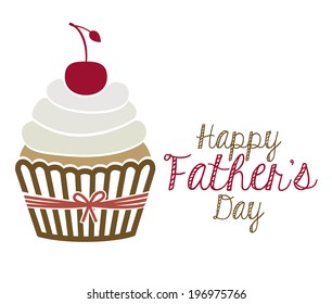 Fathers day design over white background, vector illustration