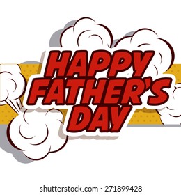 Fathers day design over white background, vector illustration