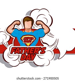 Fathers day design over white background, vector illustration