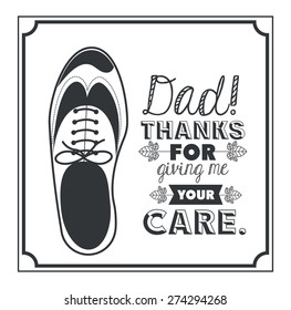 Fathers day design over white background, vector illustration