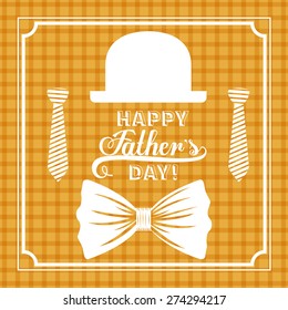 Fathers day design over yellow background, vector illustration