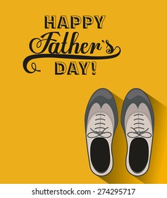 Fathers day design over yellow background, vector illustration