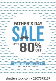 father's day discount sale poster flyer social media post design