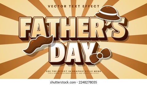 Father's day editable text effect suitable to celebrate the father's day event.