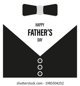 Father's Day. Elegant greeting card for Father's Day. Black and white suit. Vector graphics