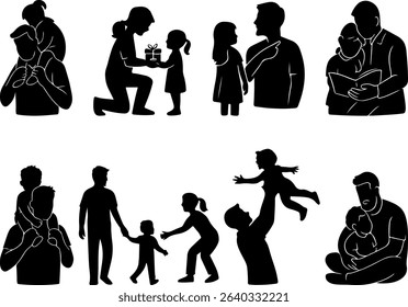 Father's Day Family Silhouette Collection