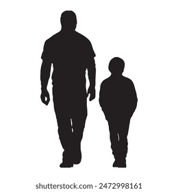 Father's day Father and Son Silhouette 