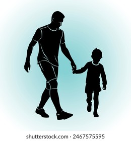 Fathers Day Father and Son vector Design