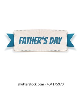 Fathers Day festive Banner with greeting Ribbon
