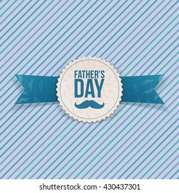 Fathers Day festive Banner with Ribbon and Text
