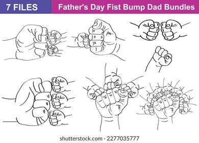 Father's Day Fist Bump  Quotes svg Bundle. Quotes about Father's Day Fist Bump, Father's Day Fist Bump cut files Bundle of 7 svg eps Files for Cutting Machines Cameo Cricut, Father's Day Fist Bump Quo svg