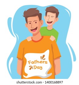 Fathers Day with flat style design