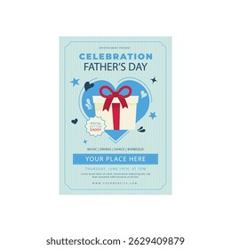Father's day Flyer poster template design 