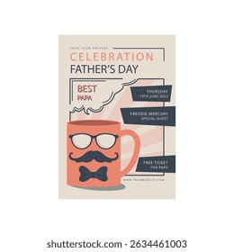 Father's day flyer poster template design