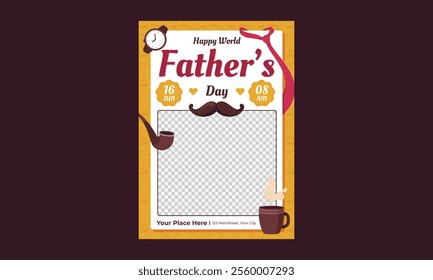 Fathers Day Flyer. Father's Day posters for greeting banners, ads, posters, flyers, social media, promotions, and sales