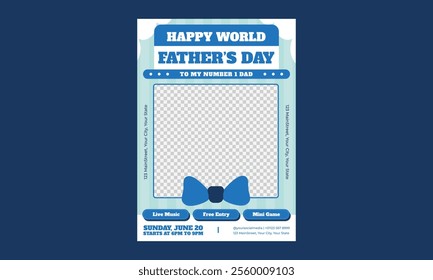 Fathers Day Flyer. Father's Day posters for greeting banners, ads, posters, flyers, social media, promotions, and sales