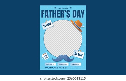 Fathers Day Flyer. Father's Day posters for greeting banners, ads, posters, flyers, social media, promotions, and sales