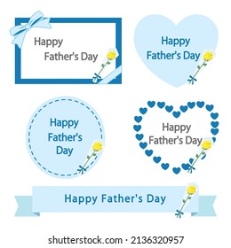 Father's Day frame set with yellow roses (with letters)