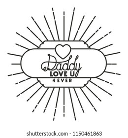 fathers day frame sunburts with heart