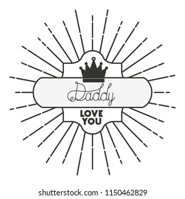 fathers day frame sunburts with king crown