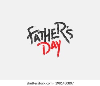 Father's Day Free Hand Brush Typography Design