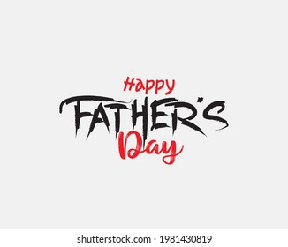 Father's Day Free Hand Brush Typography Design