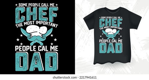 Father's Day Funny Cooking Chef T-shirt Design