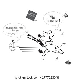 father's day funny high resolution vector card image