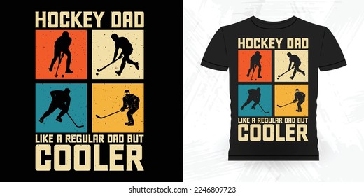 Diseño de camiseta de hockey sobre césped retro vintage para el Día del Padre 