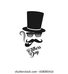 Fathers day. Gentleman's man mask logo vector illustration. Smoking pape retro design template. 