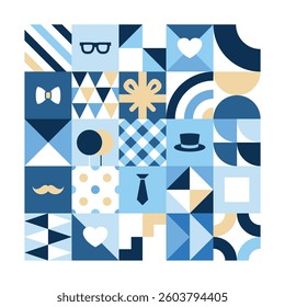 Fathers day geometric design background