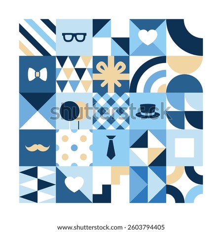 Fathers day geometric design background