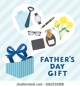 Father's day gift advertisement vector poster.