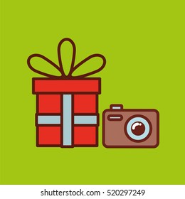 fathers day gift camera icon design vector illustration eps 10